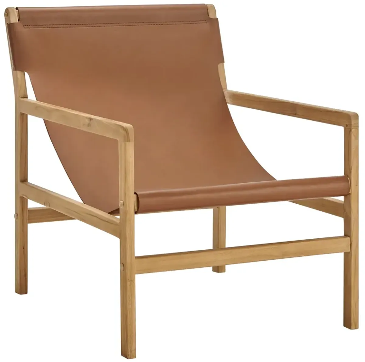 Sonora Leather Sling Chair by Modway