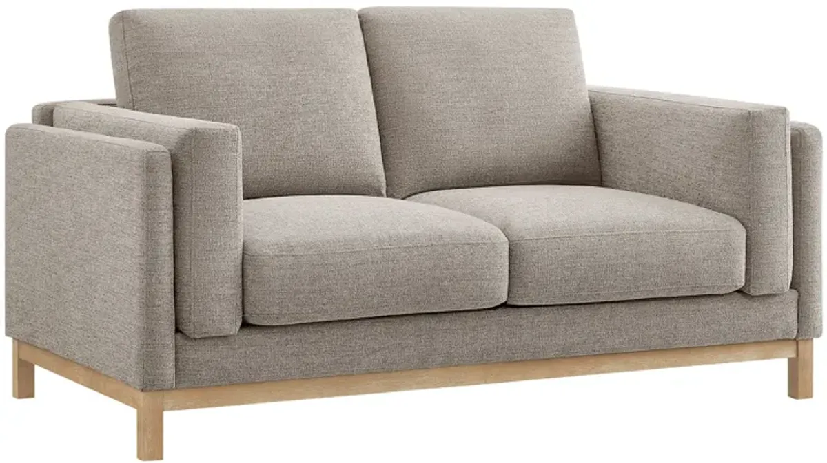 Roscoe 63 inch Upholstered Loveseat by Modway Pewter