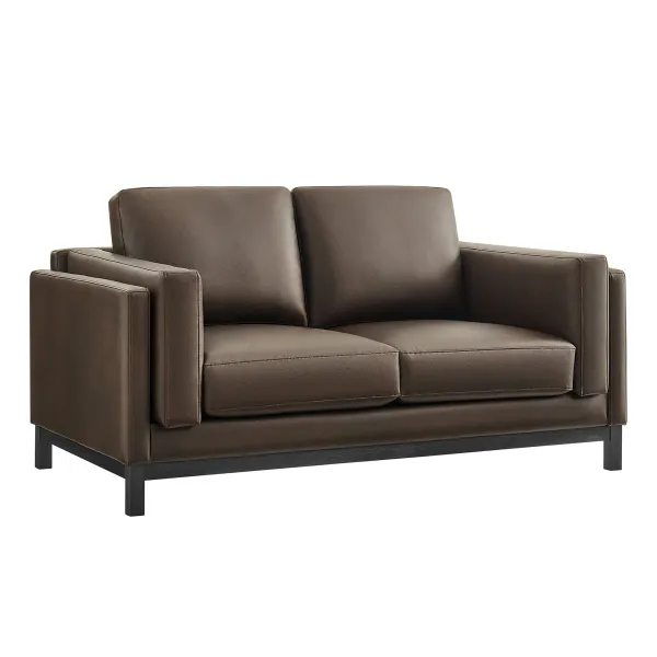 Roscoe 63 inch Upholstered Loveseat by Modway Espresso
