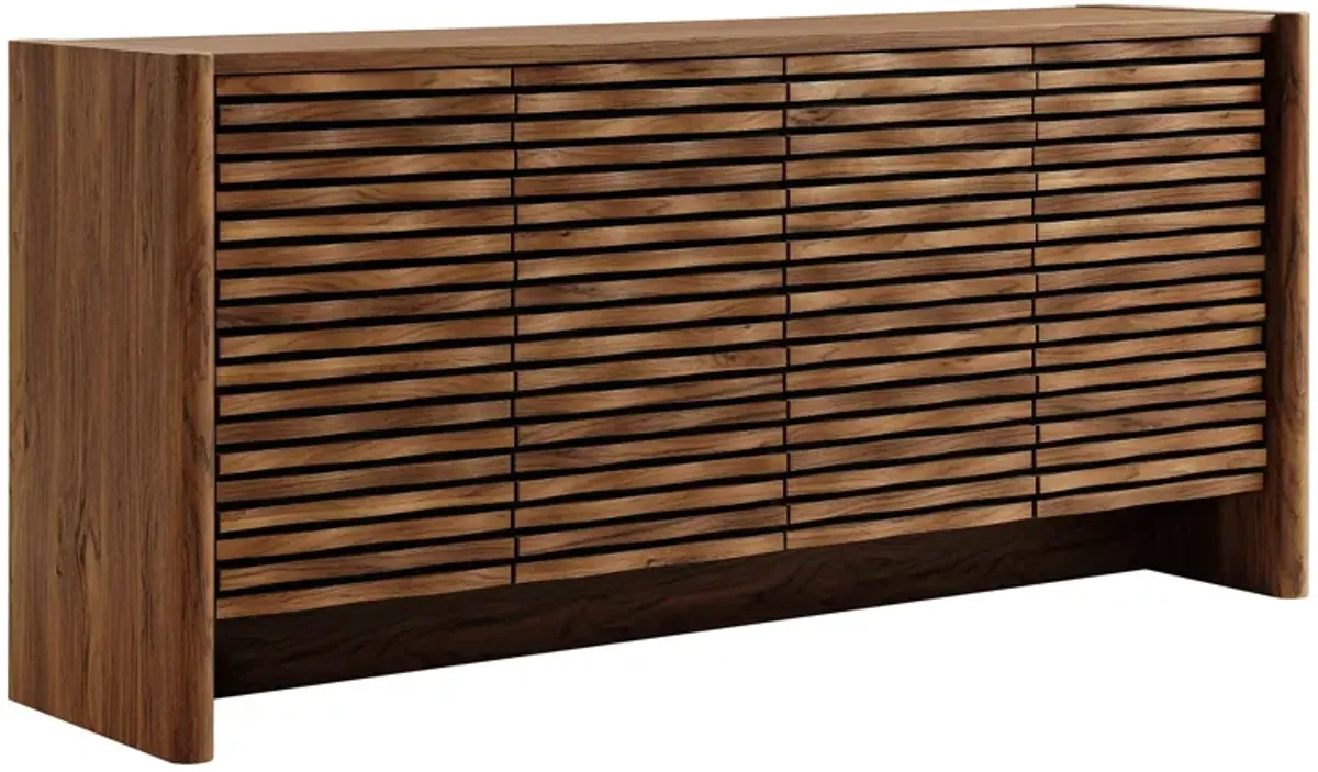 Emric Wave 66" 4-Door Sideboard by Modway Walnut