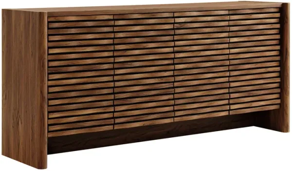 Emric Wave 66" 4-Door Sideboard by Modway Walnut