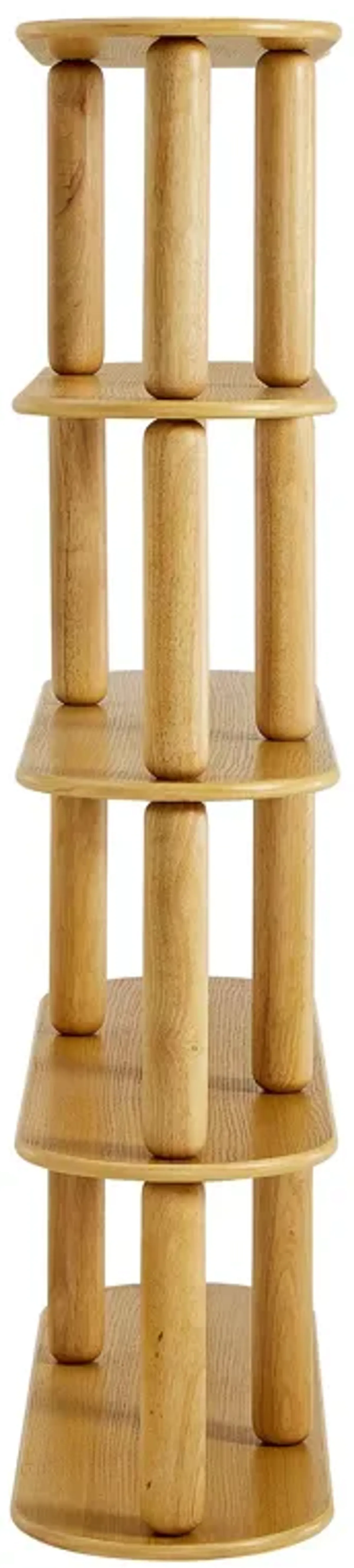 Arcus 4-Tier Oval Wood Bookshelf by Modway Oak