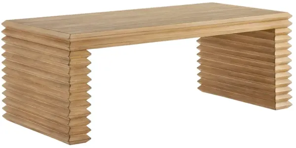 Canto Rectangular Stacked Design Coffee Table by Modway Weathered Oak