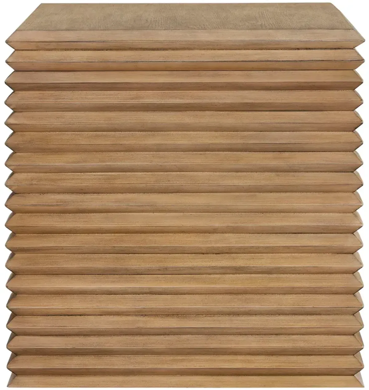 Canto Square 24" Stacked Design End Table by Modway Weathered Oak