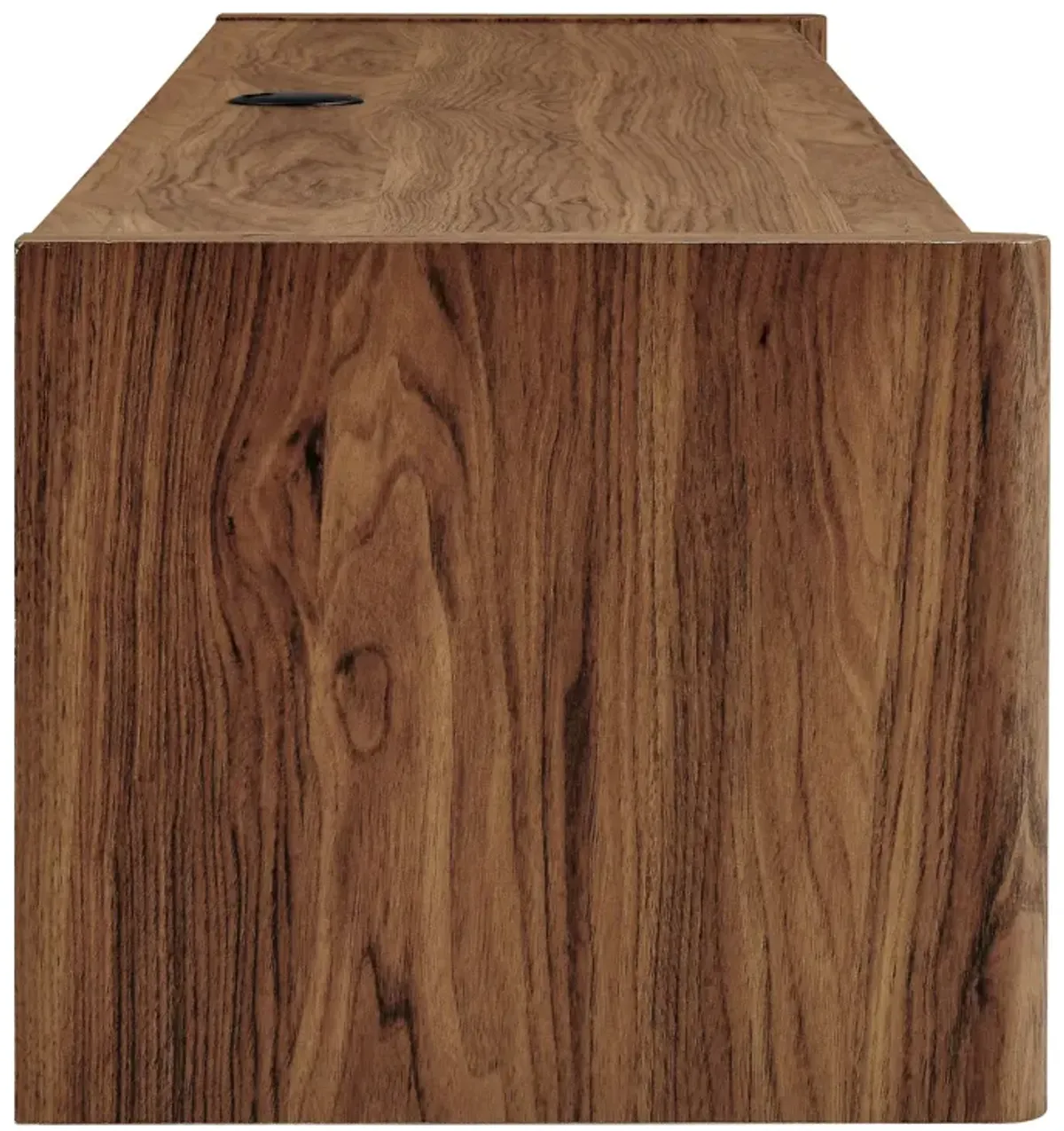 Emric Wave 71" Wall-Mounted TV Cabinet by Modway Walnut