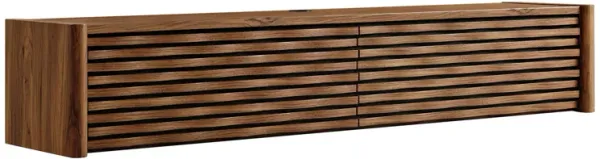 Emric Wave 71" Wall-Mounted TV Cabinet by Modway Walnut