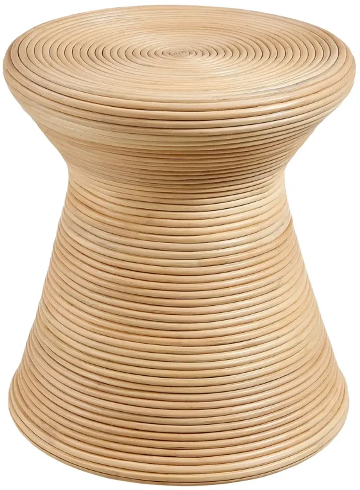 Tavi Hourglass Natural Rattan Round Side Table by Modway