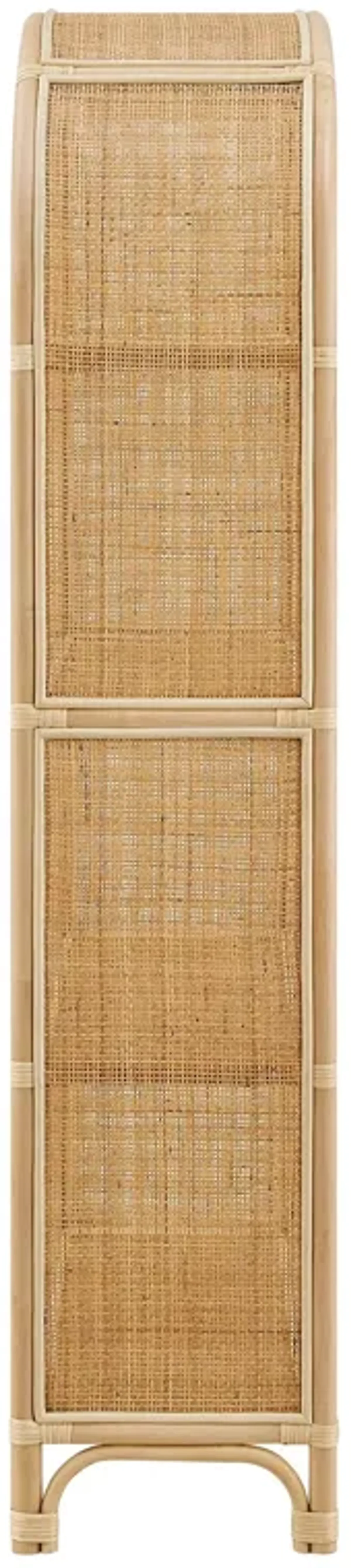 Celeste 67 Inch Tall Arched Natural Rattan Bookshelf by Modway Natural