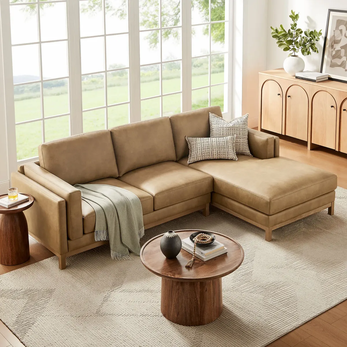 Roscoe Right-Facing Upholstered Sectional Sofa with Chaise by Modway Ivory