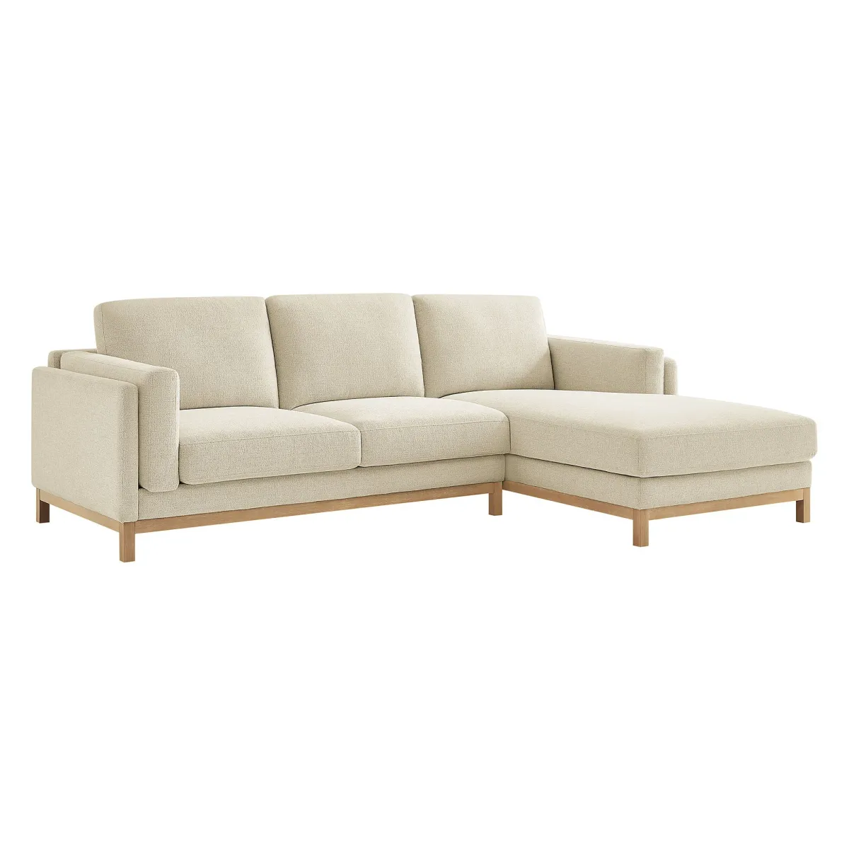 Roscoe Right-Facing Upholstered Sectional Sofa with Chaise by Modway Pewter