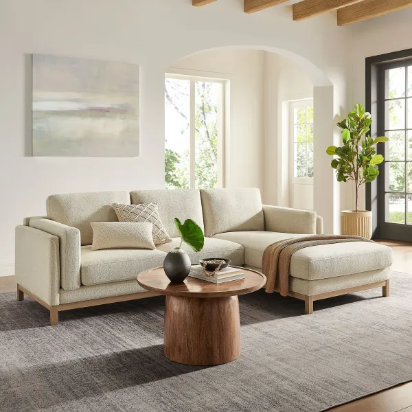 Roscoe Right-Facing Upholstered Sectional Sofa with Chaise by Modway Espresso