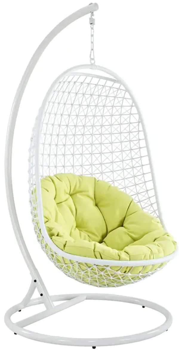 Encounter Swing Outdoor Patio Fabric Lounge Chair by Modway White
