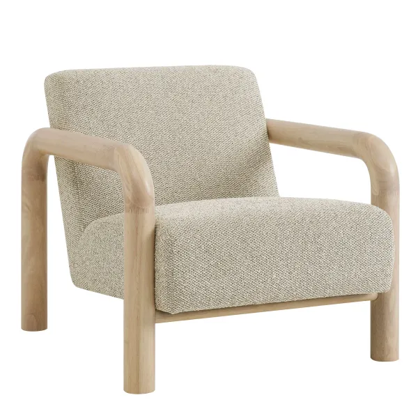 Sereno Boucle Accent Chair by Modway Marble Oak