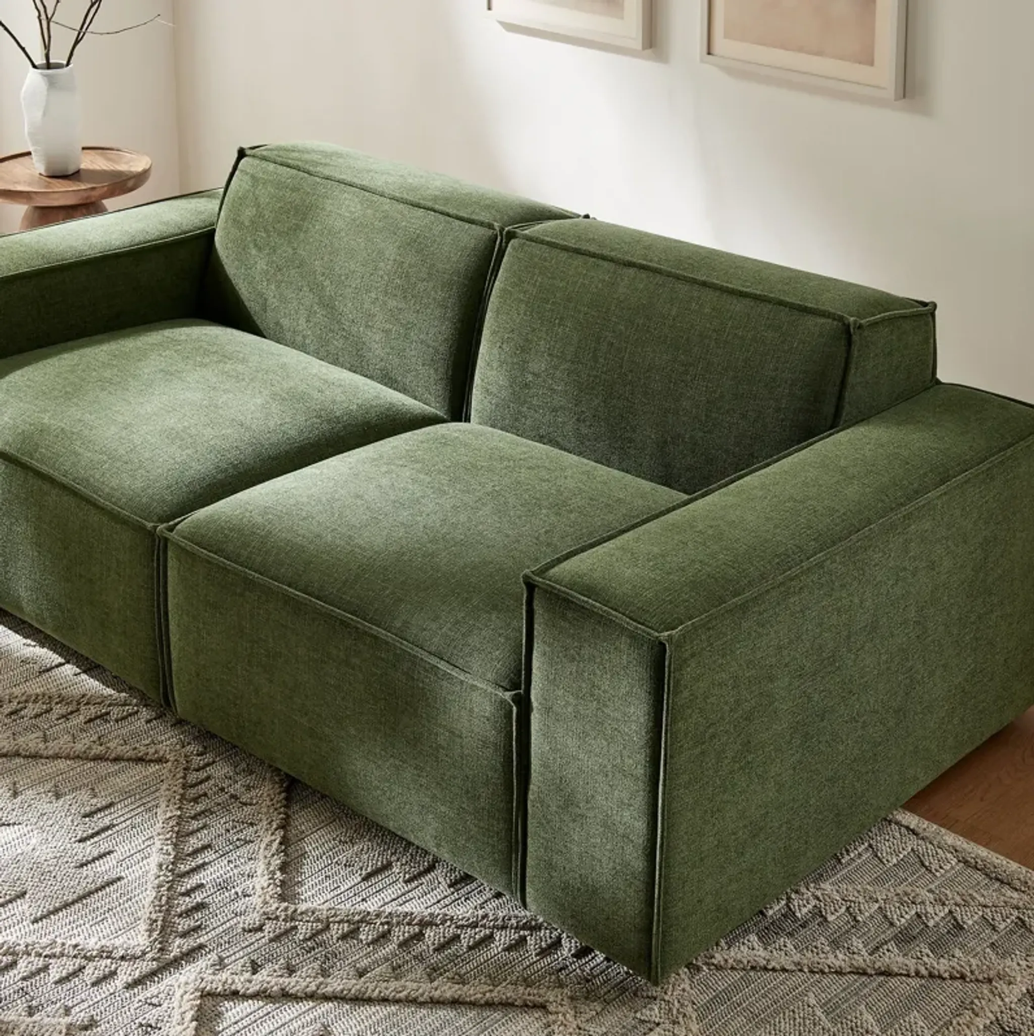 Restore 2-Piece Performance Fabric Upholstered Modular Loveseat by