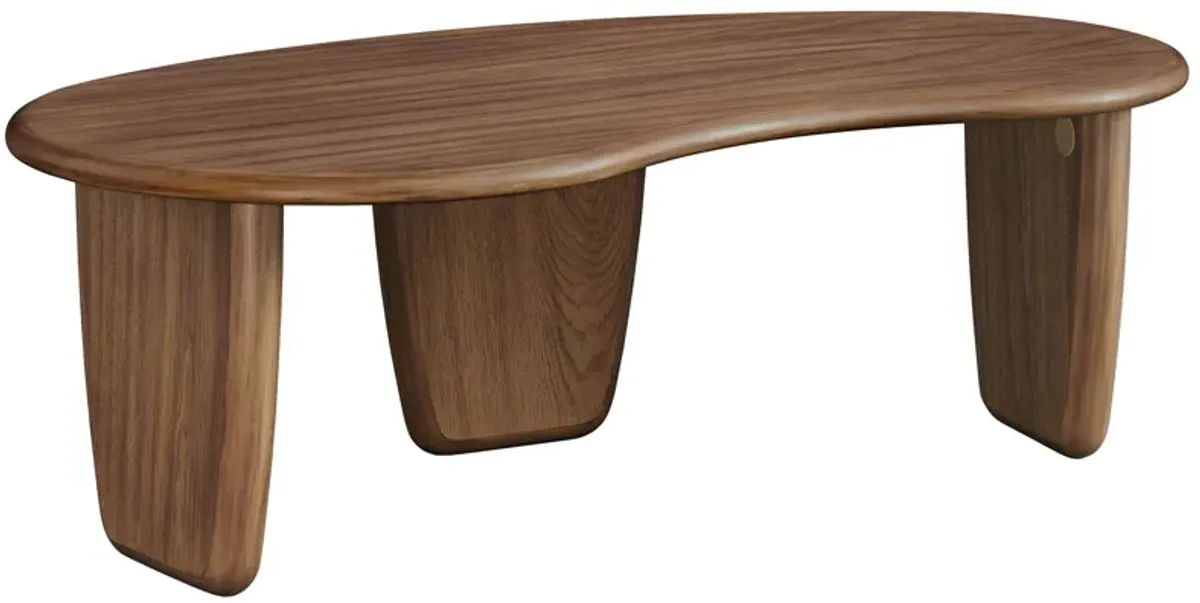 Vetra Kidney-Shaped Free Coffee Table by Modway Black