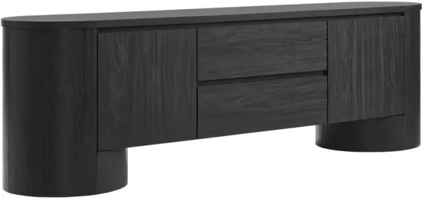 Duval 71 Inch Oval TV Cabinet by Modway Black