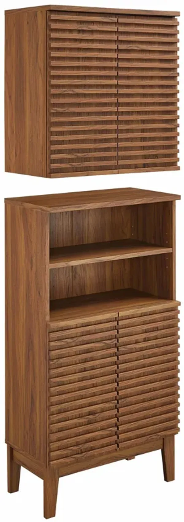 Render Bathroom Cabinet Set by Modway Walnut