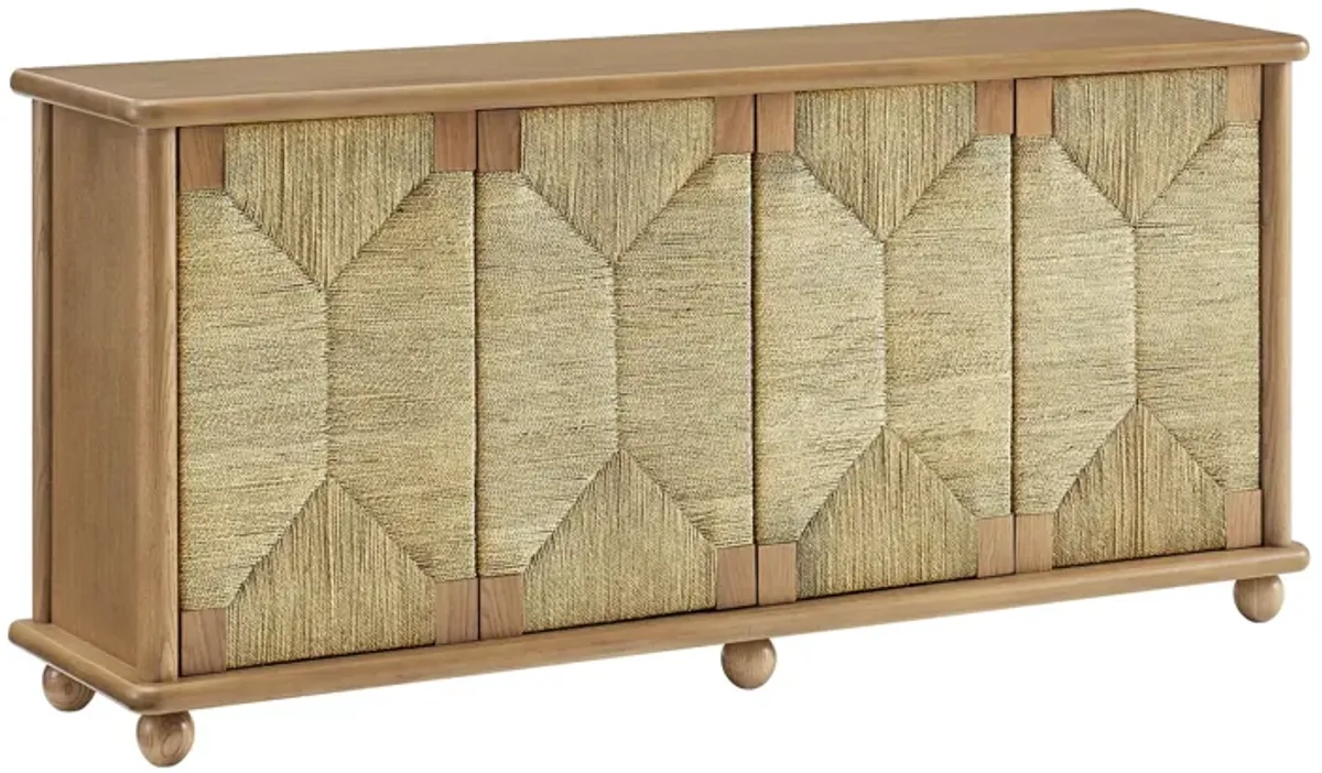 Marola 71 Inch Oak Wood Seagrass Sideboard by Modway Oak