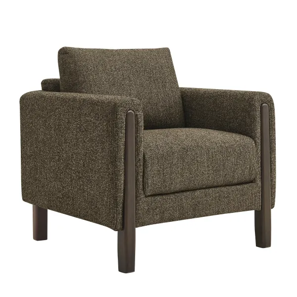 Hawken Boucle Fabric Accent Armchair by Modway Antique Espresso