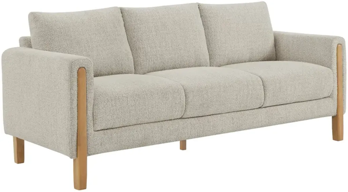 Hawken Boucle Fabric Sofa by Modway Parchment Beech