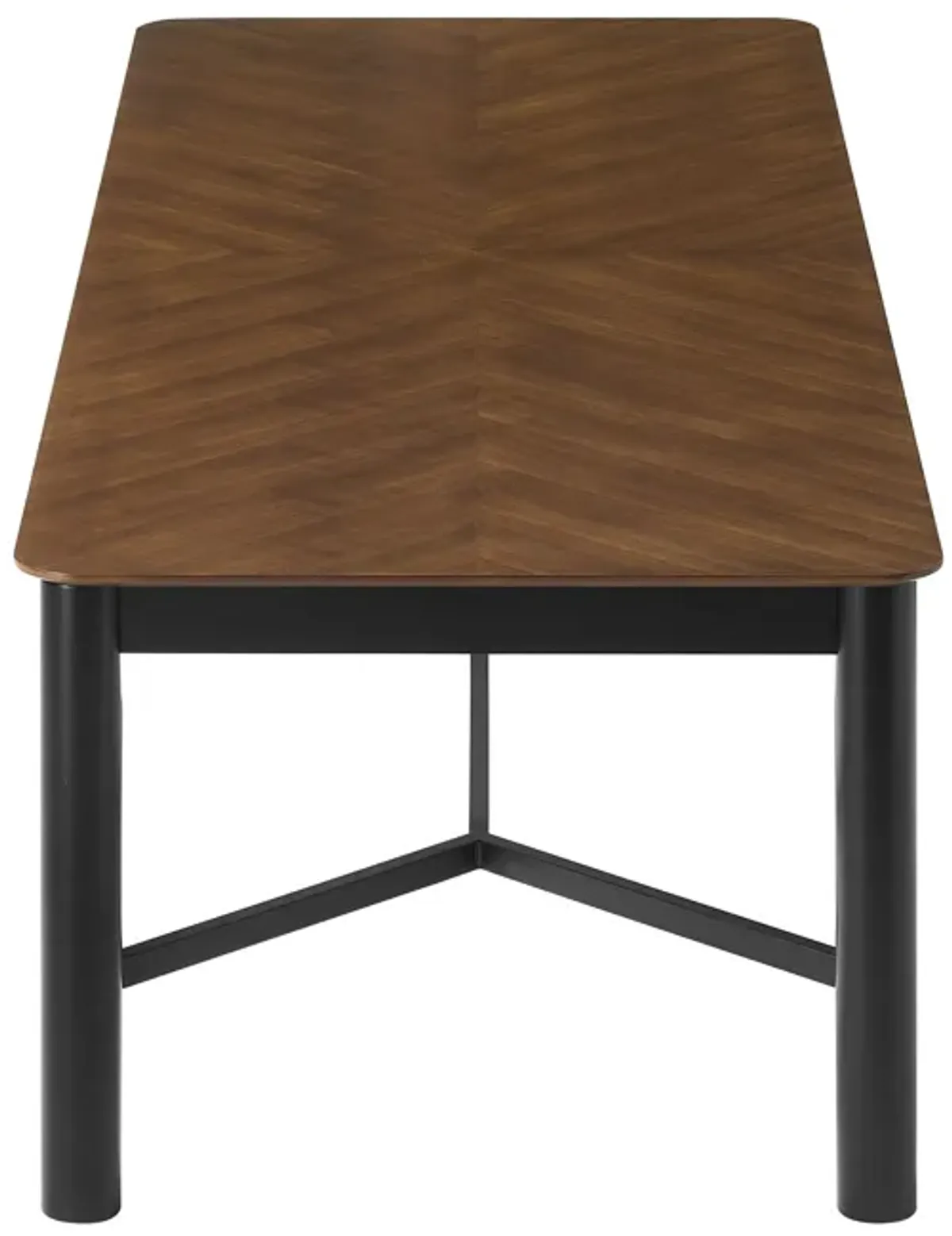 Ashlan 110" Rectangle Dining Table by Modway Walnut