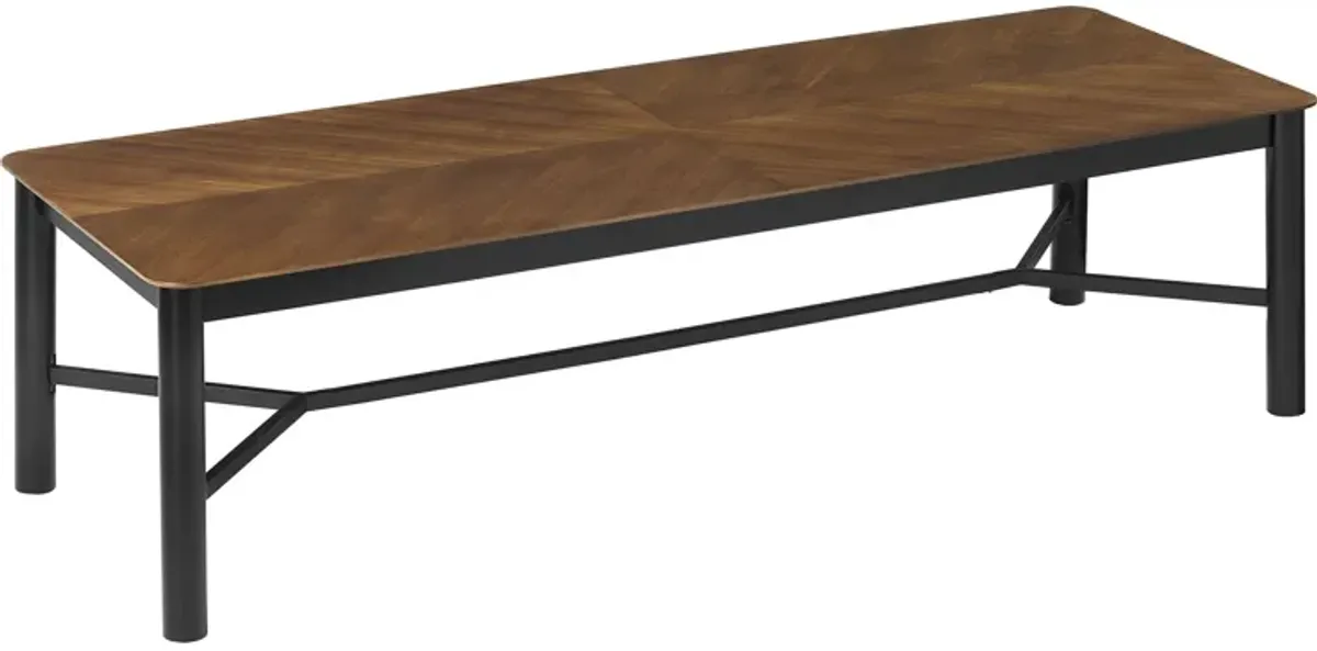 Ashlan 110" Rectangle Dining Table by Modway Walnut