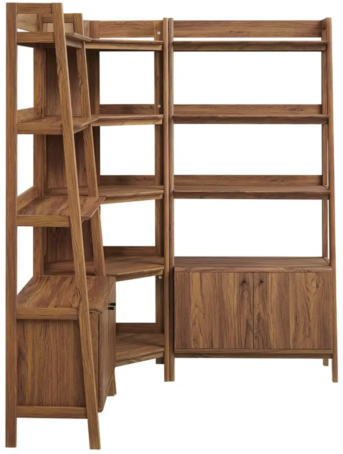 Bixby 3-Piece Corner Bookshelf Set with Wide Bookshelves by Modway