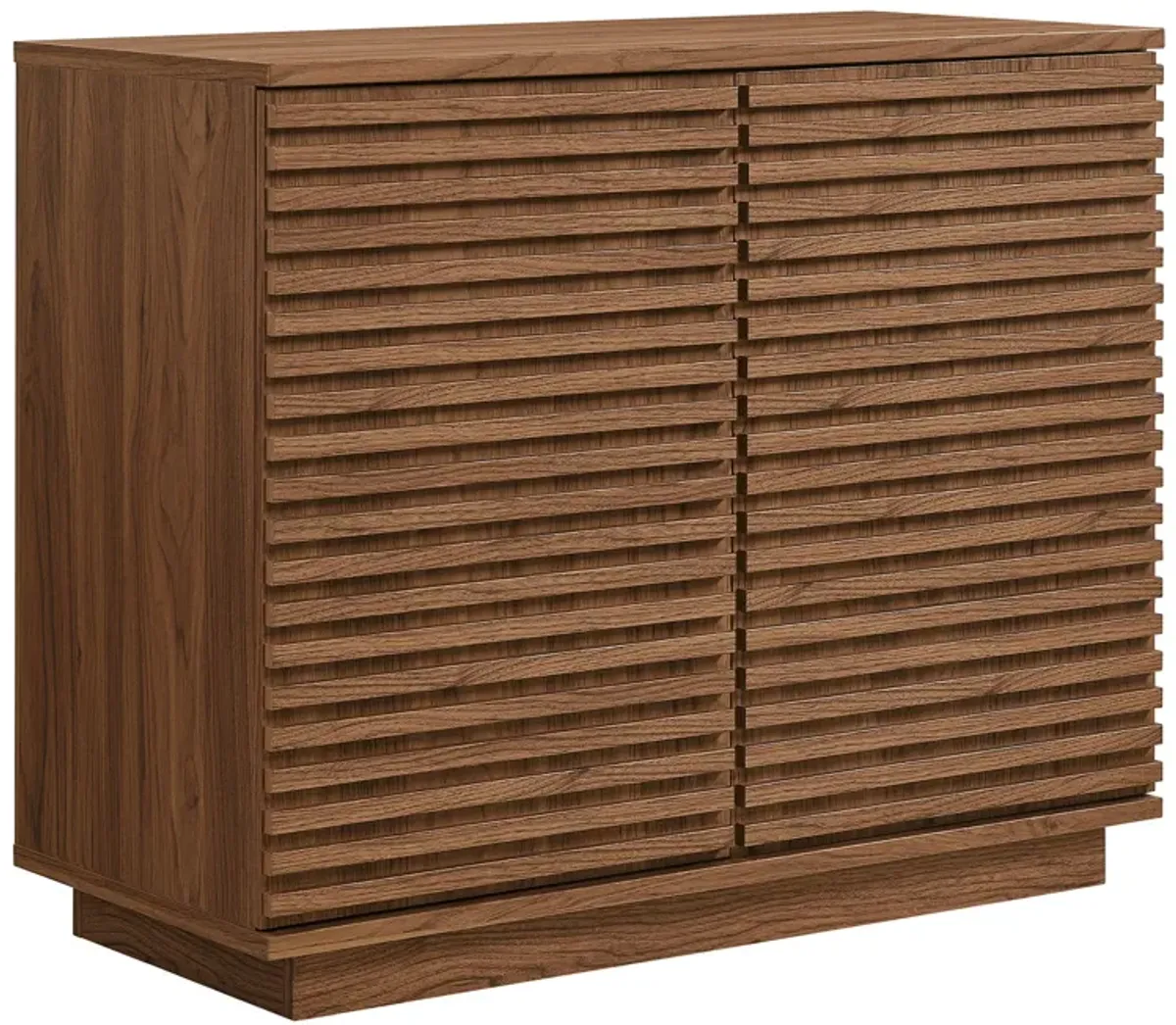 Render 2-Door Fluted Accent Cabinet by Modway Walnut
