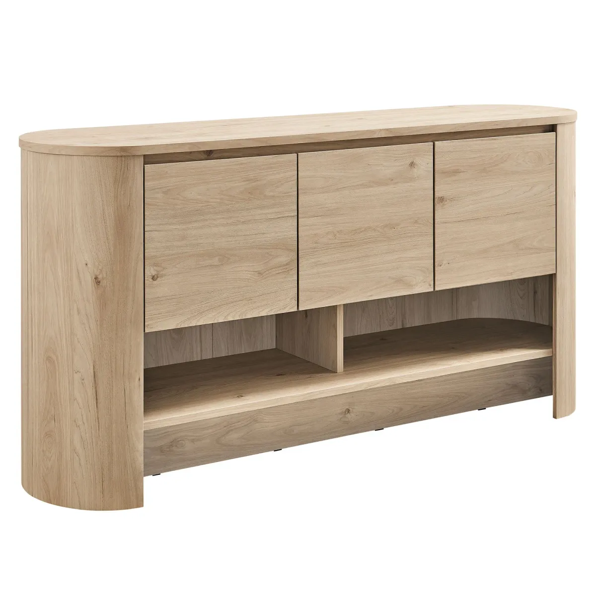 Duval 62 Inch Oval Sideboard by Modway Light Oak