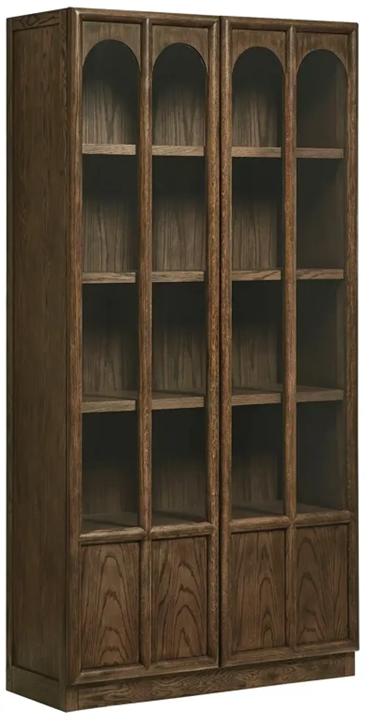 Anwen Solid Wood and Glass Display Cabinet by Modway Walnut