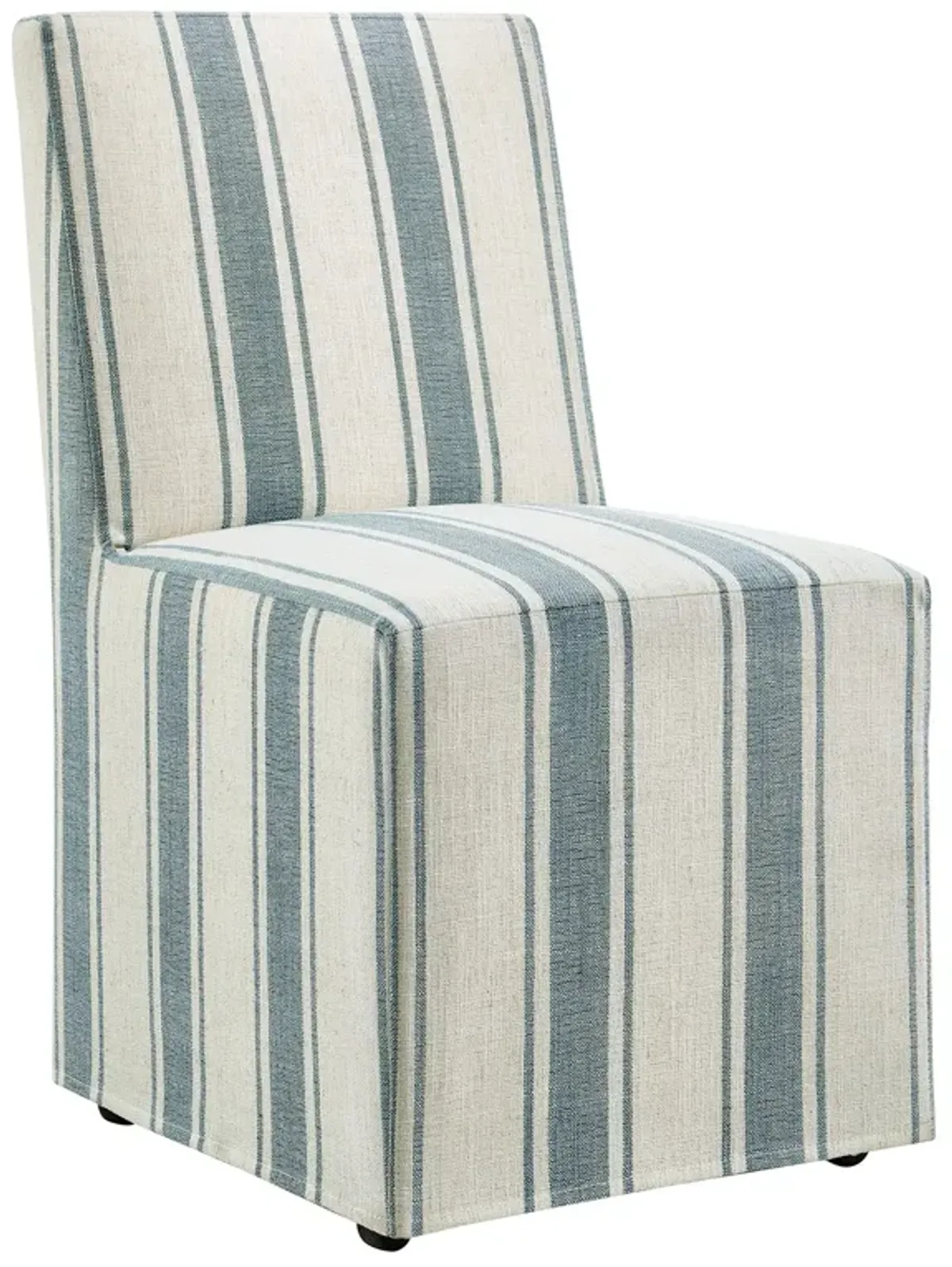 Tessera Striped Slipcovered Dining Side Chair by Modway Blue Stripe
