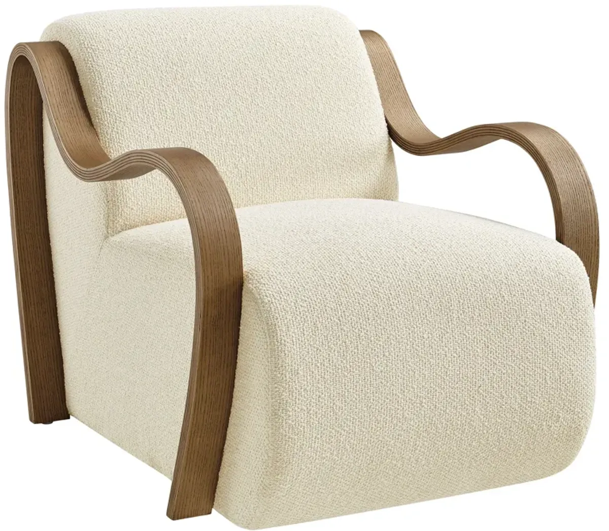 Atrium Lattice Boucle Accent Armchair by Modway Cream