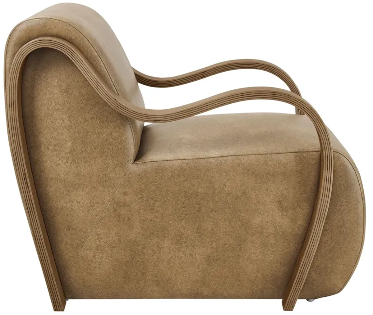 Atrium Vegan Leather Accent Armchair by Modway Toast