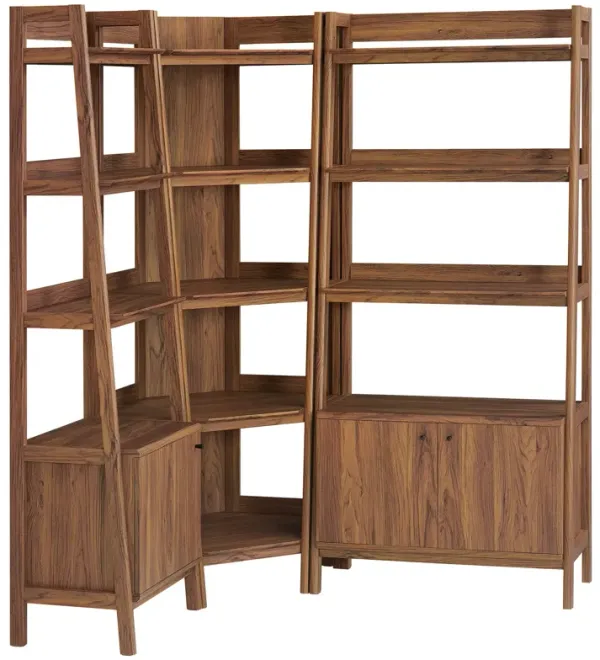 Bixby 3 Piece Corner Bookshelf Set With Wide and Narrow Bookshelves by Modway