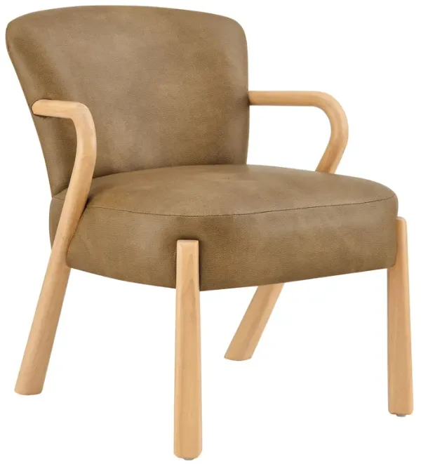 Arden Faux Leather Upholstered Accent Armchair by Modway Toast