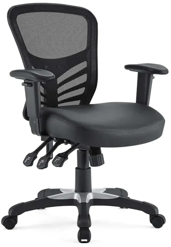 Articulate Vinyl Office Chair by Modway Black