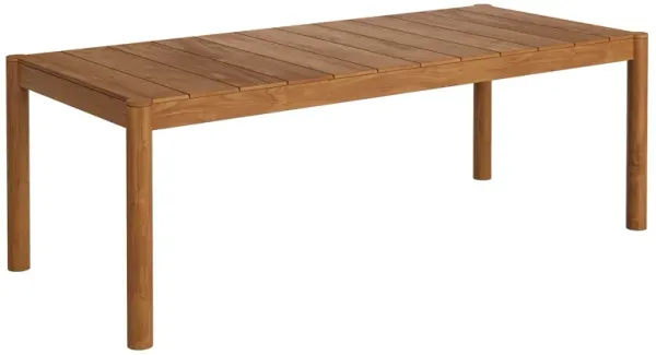 Eleni 89-Inch Outdoor Patio Teak Wood Dining Table by Modway Natural