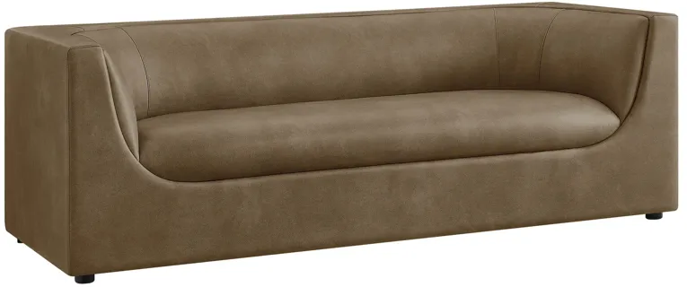 Hilda 86" Curved Back Vegan Leather Sofa by Modway