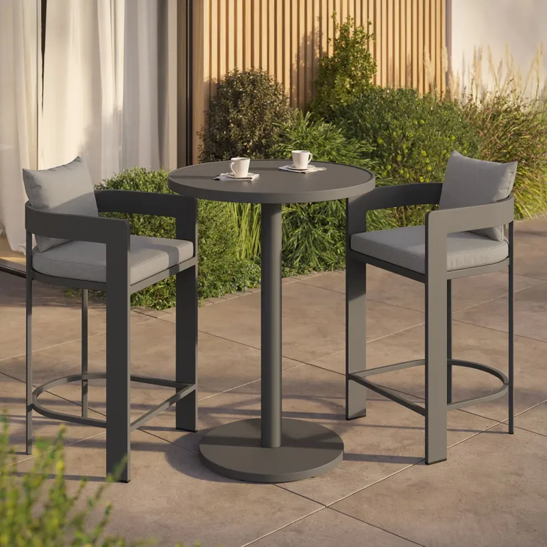 Tahoe 3-Piece Outdoor Aluminum Bar Set by Modway