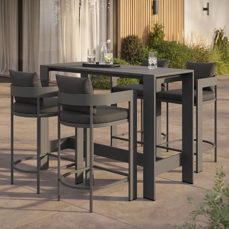 Tahoe 5-Piece Outdoor Bar Table Set by Modway