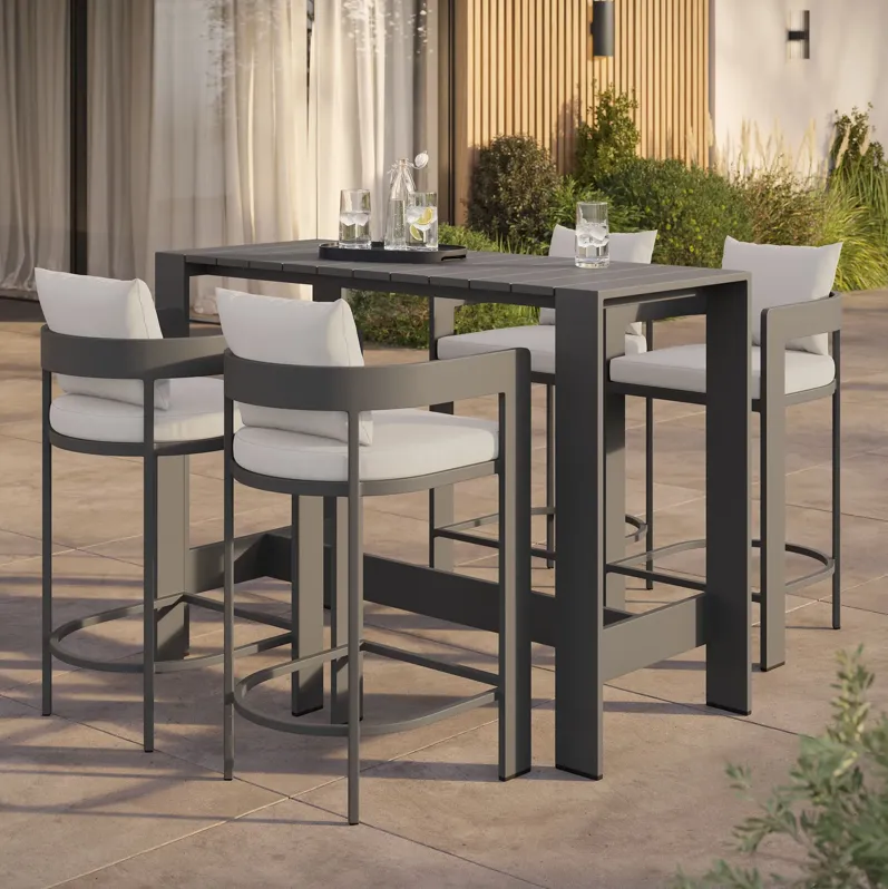 Tahoe 5-Piece Outdoor Bar Table Set by Modway