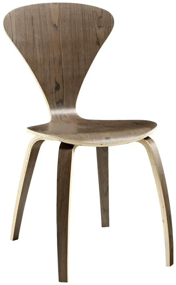 Vortex Dining Side Chair by Modway Dark Walnut
