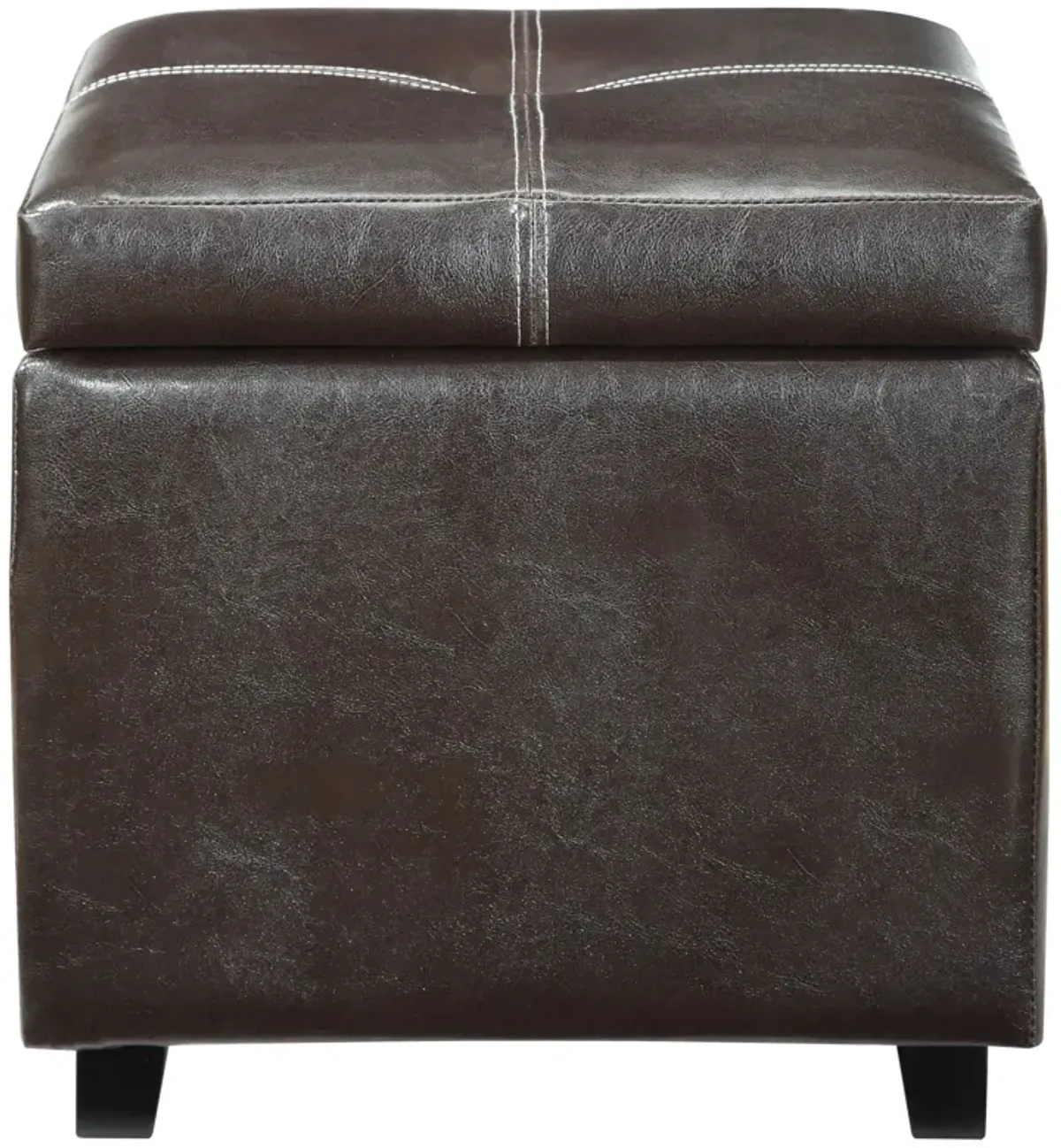 Treasure Upholstered Vinyl Ottoman by Modway Espresso