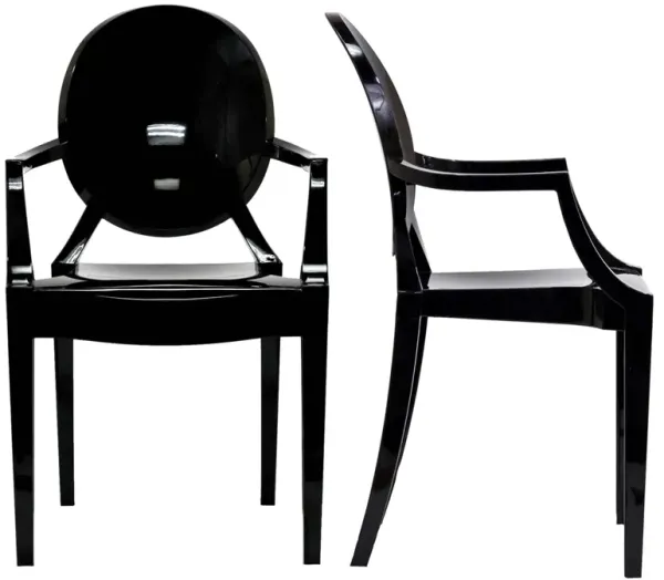 Casper Dining Armchairs Set of 2 by Modway Black