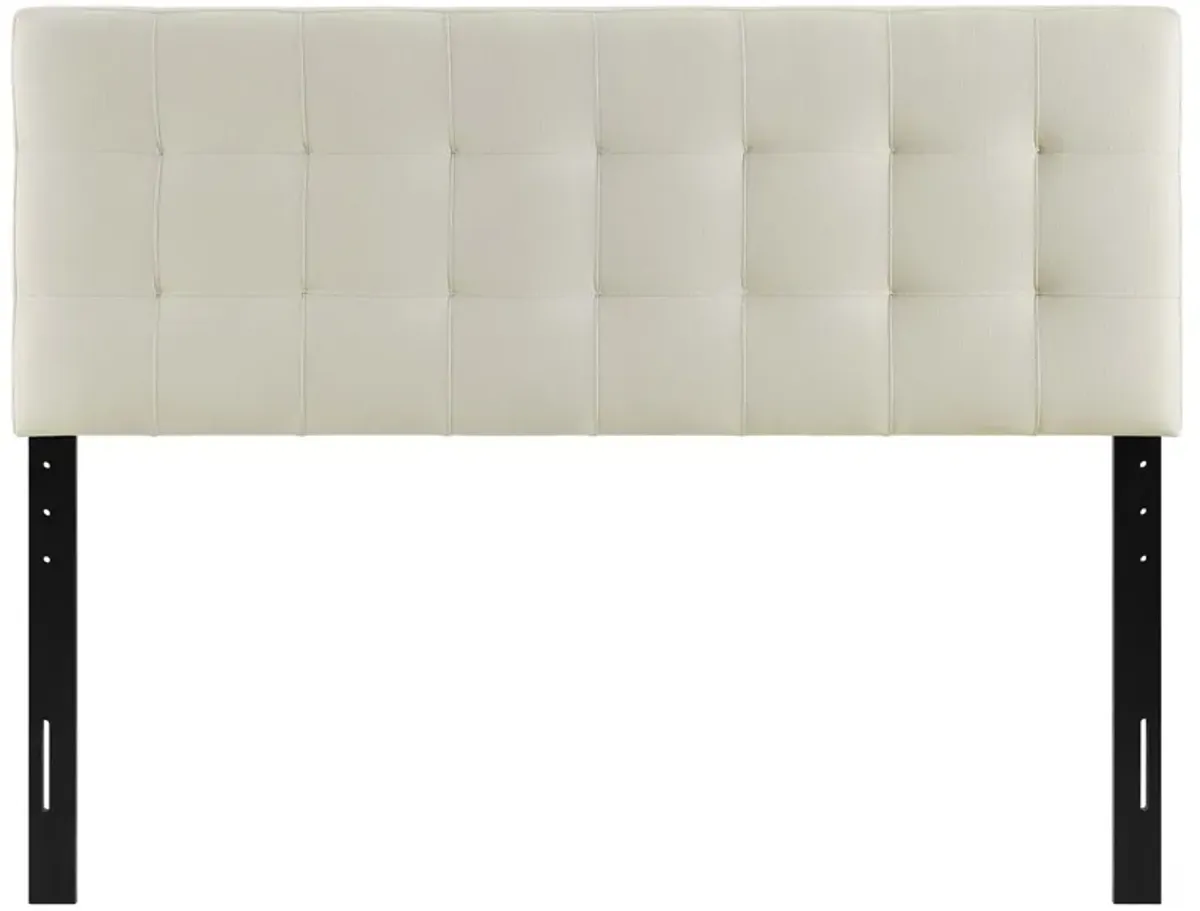 Lily Upholstered Fabric Headboard by Modway King / Ivory