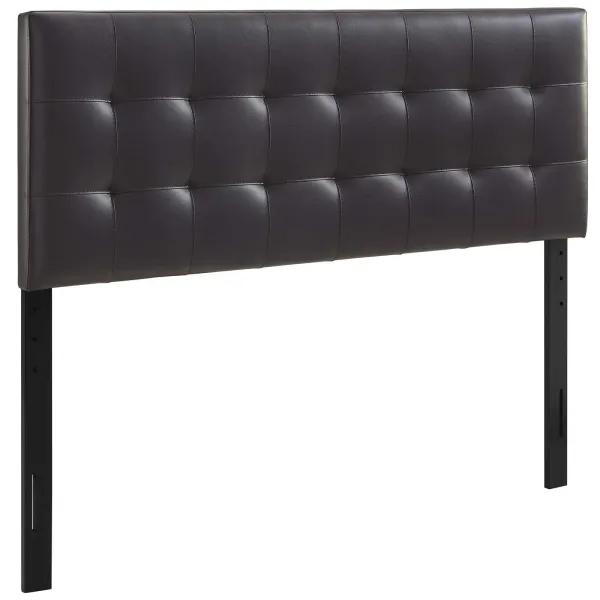 Lily Upholstered Vinyl Headboard by Modway Brown / Full
