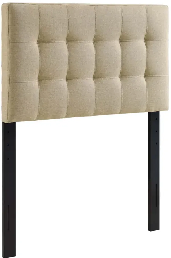 Lily Upholstered Fabric Headboard by Modway Twin / Beige