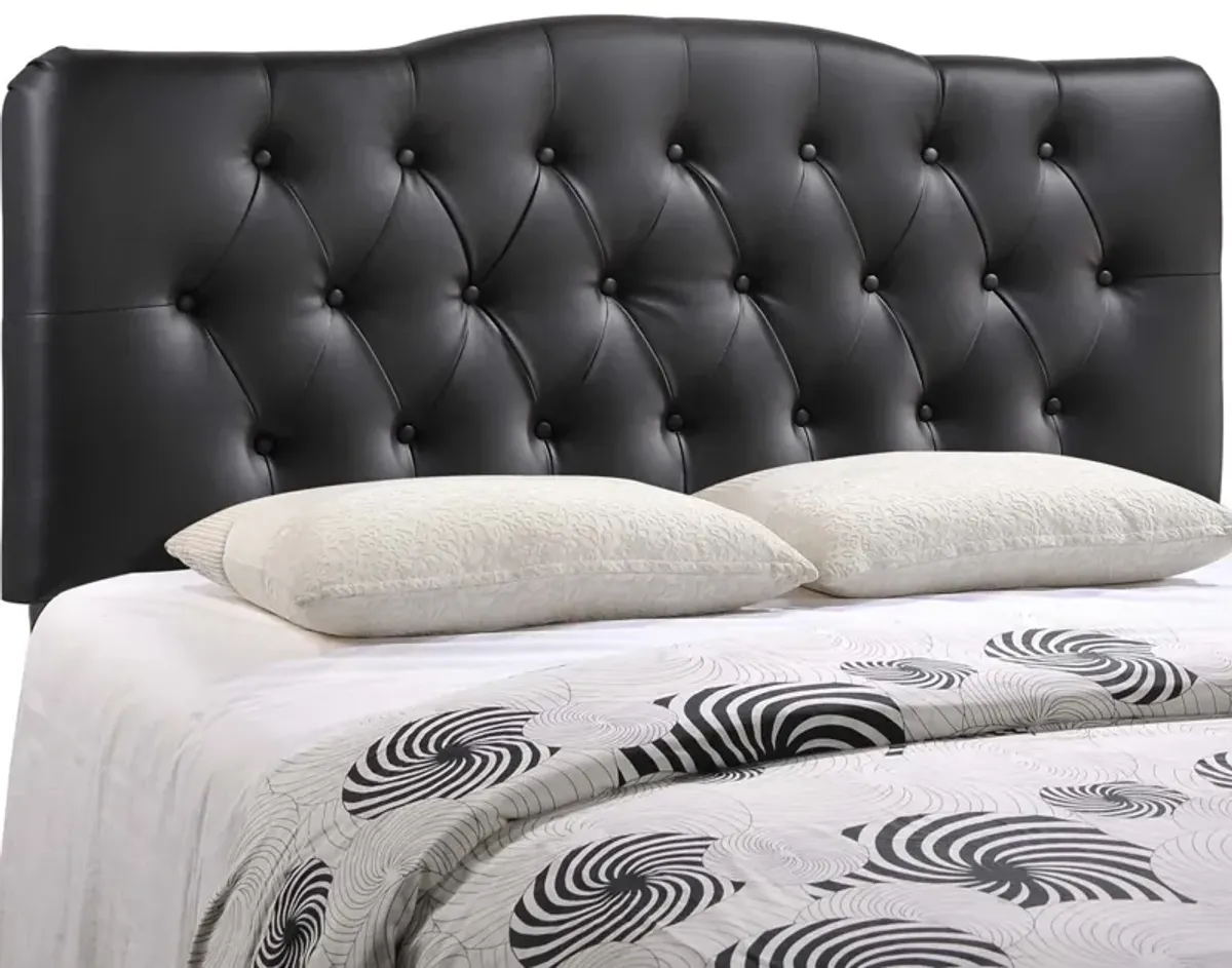 Annabel Upholstered Vinyl Headboard by Modway White / Queen
