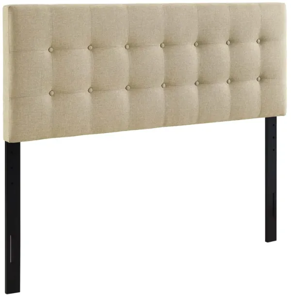 Emily Upholstered Fabric Headboard by Modway Beige / Full