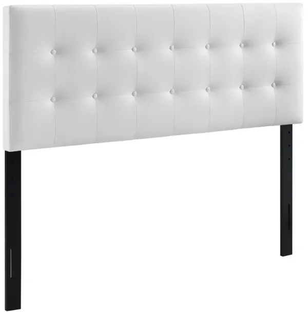 Emily Upholstered Vinyl Headboard by Modway White / Full